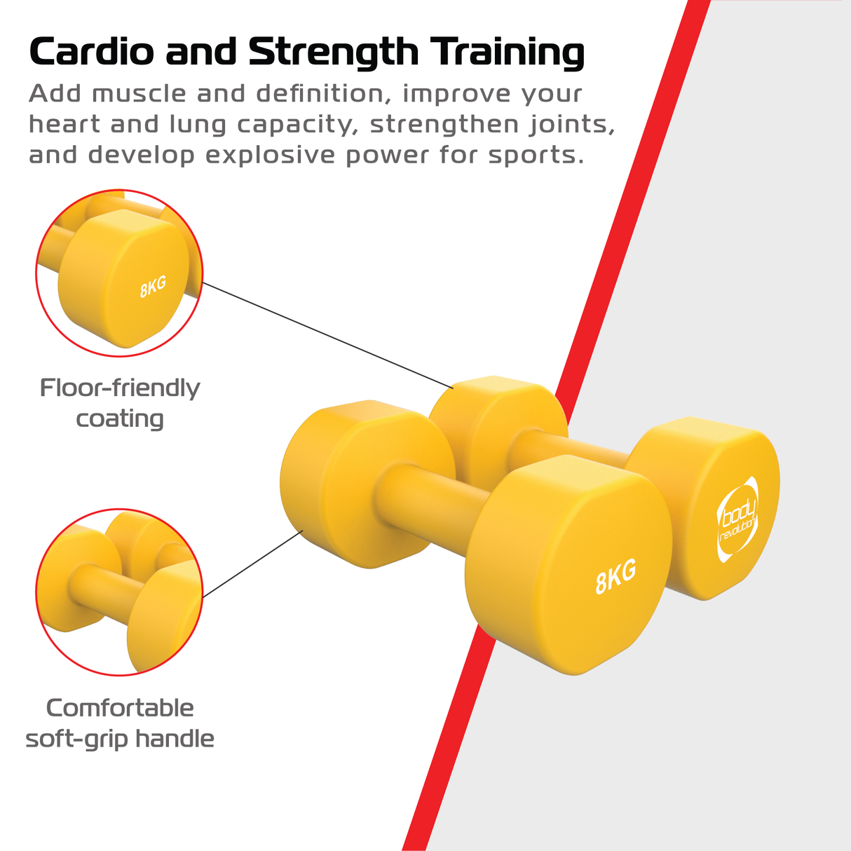 Neopren-Hanteln 2 x 8 kg