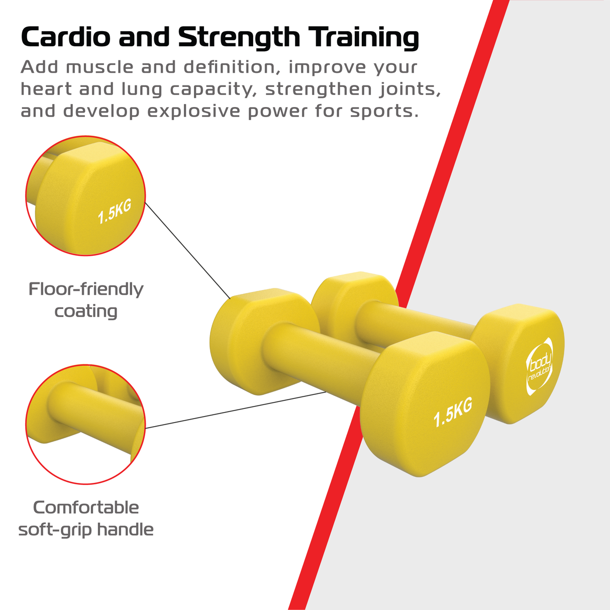 2 Neopren-Hanteln à 1,5 kg