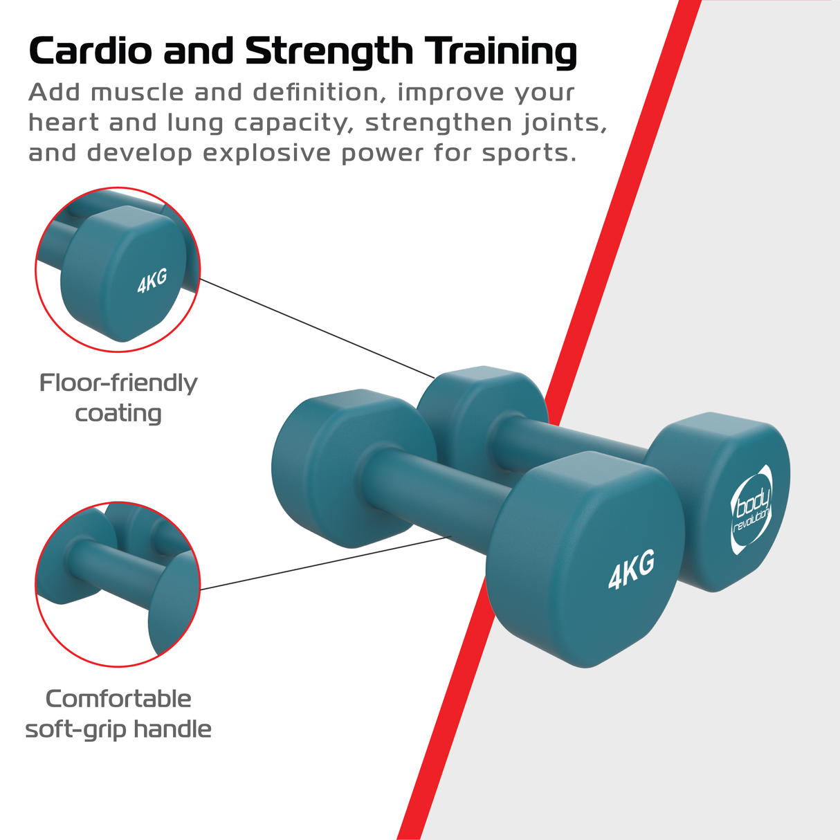 Neopren-Hanteln 2 x 4 kg