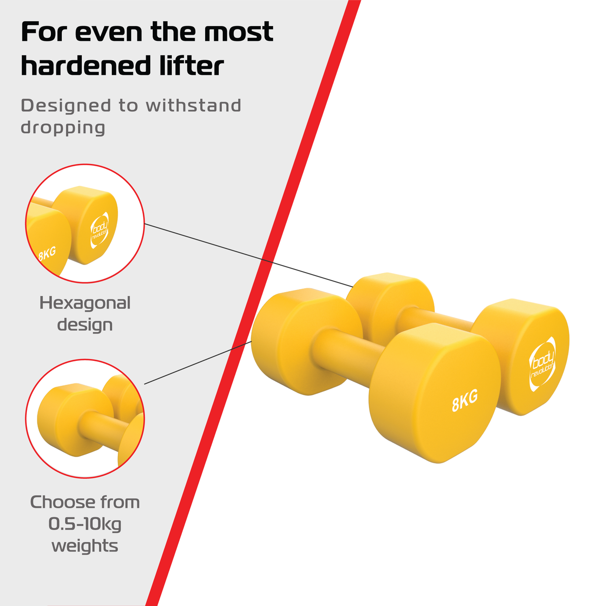 Neopren-Hanteln 2 x 8 kg