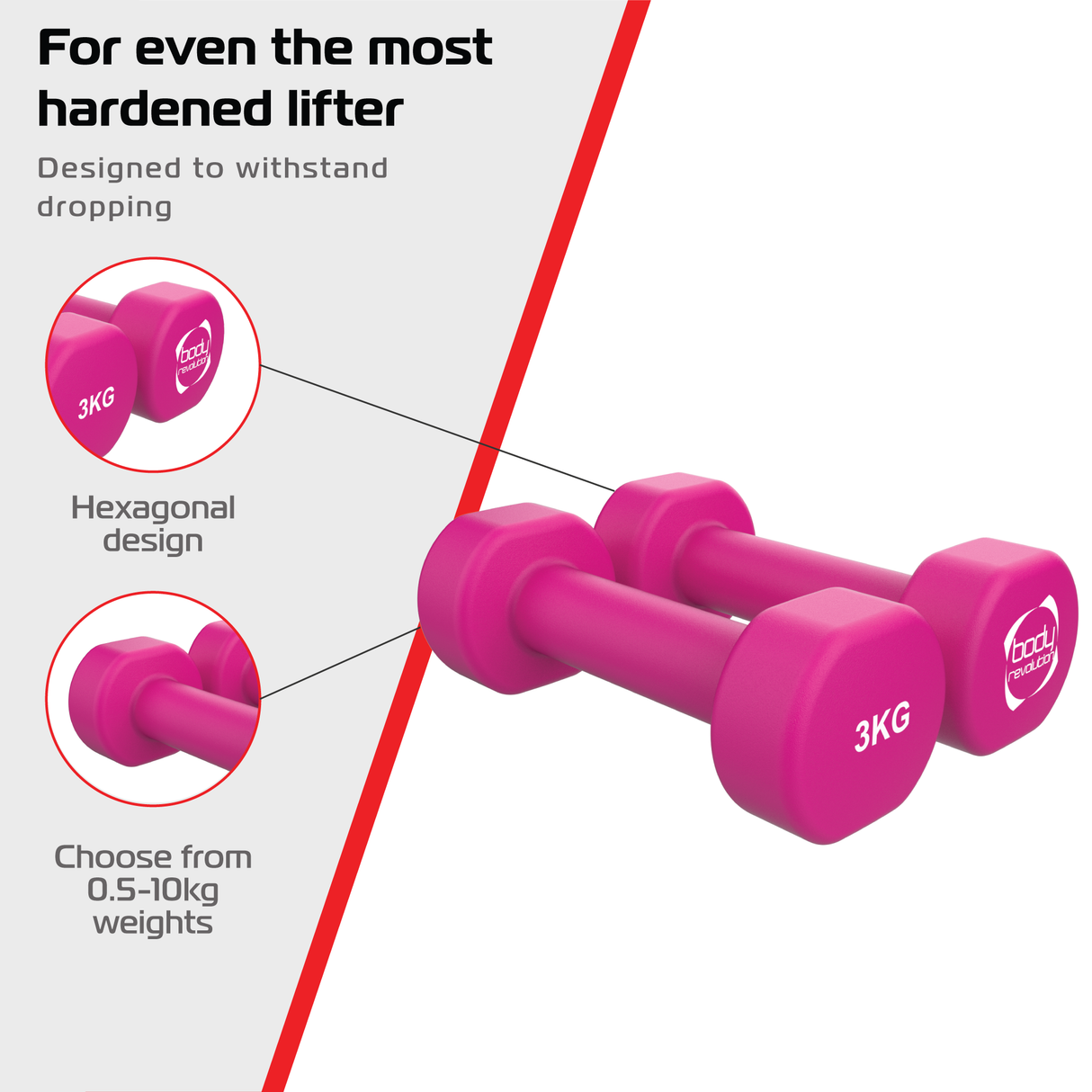 Neopren-Hanteln 2 x 3 kg