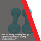 2 Neopren-Hanteln mit je 1 kg