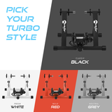 Magnetischer Rollentrainer Velo Pro in Silber, ausgestattet mit einer rutschfesten Matte, ideal für Indoor-Training und vielseitige Nutzung