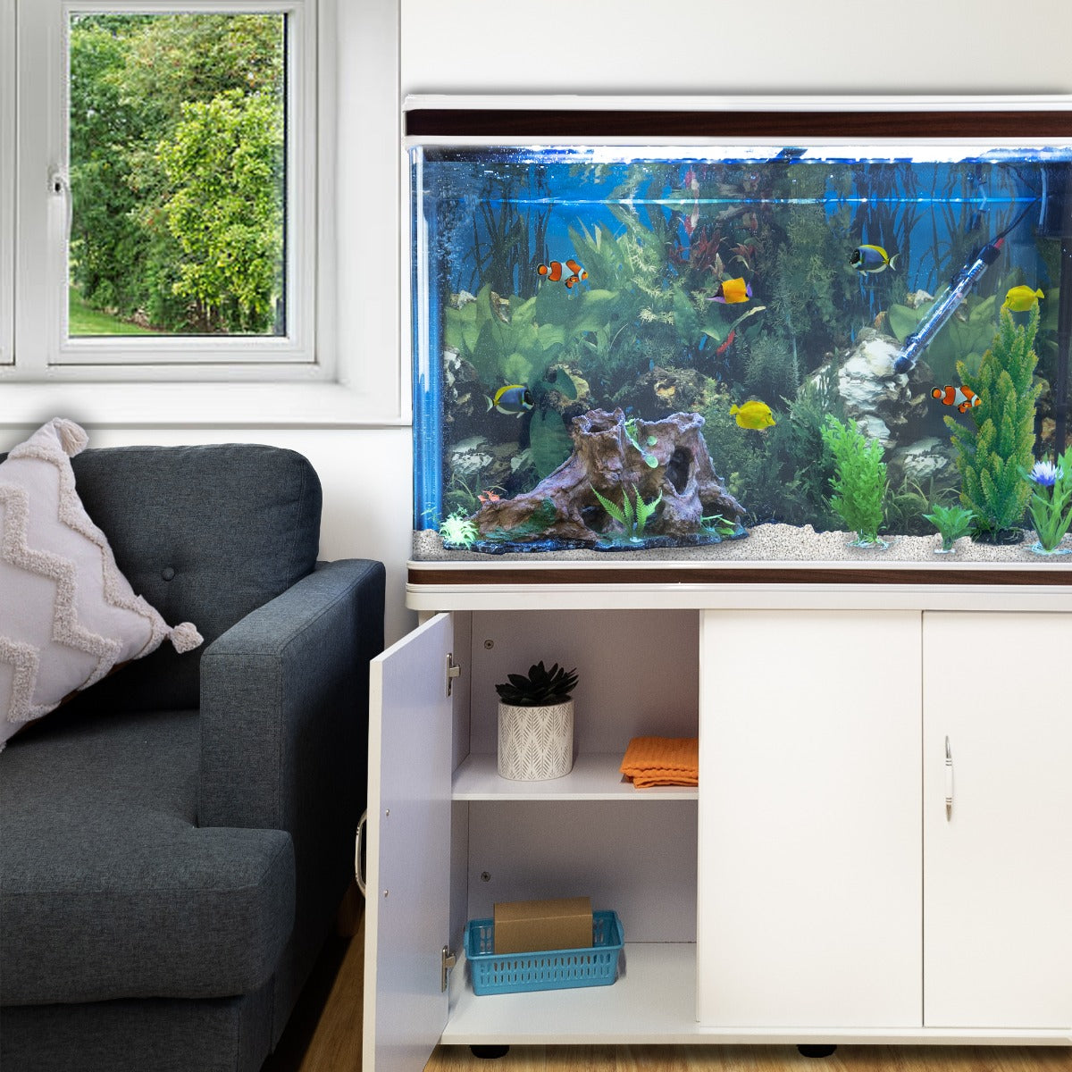 Aquarium Komplettset - Weiss