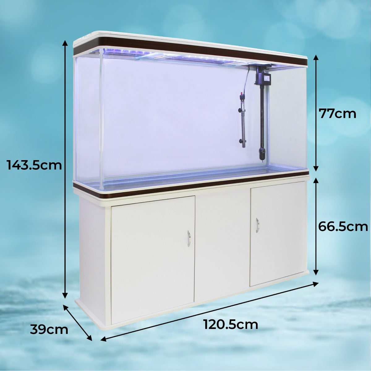 Aquarium Komplettset - Weiss