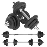 Body Revolution Verstellbares 30 kg Kurzhantel- und Langhantel-Set