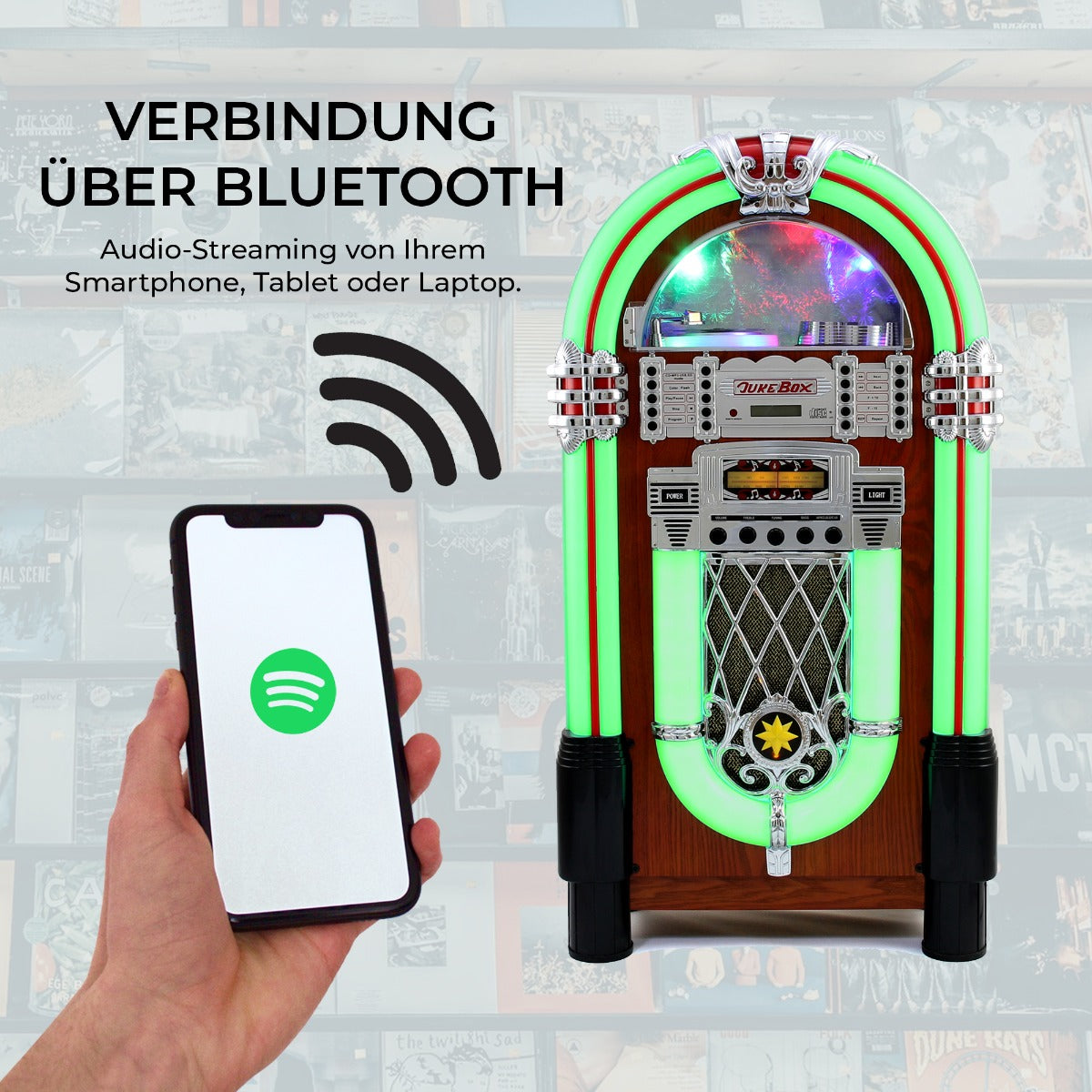 Monstershop Jukebox Retro 50er Jahre Musikbox Sound System