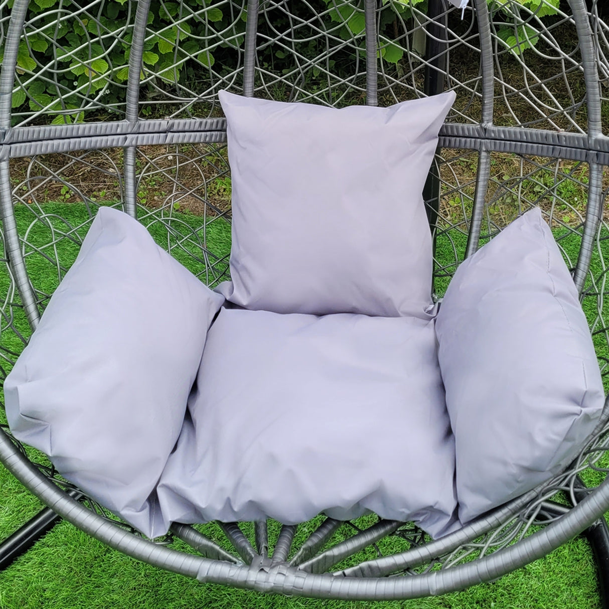 2 Polyrattan Hängesessel Schwarz