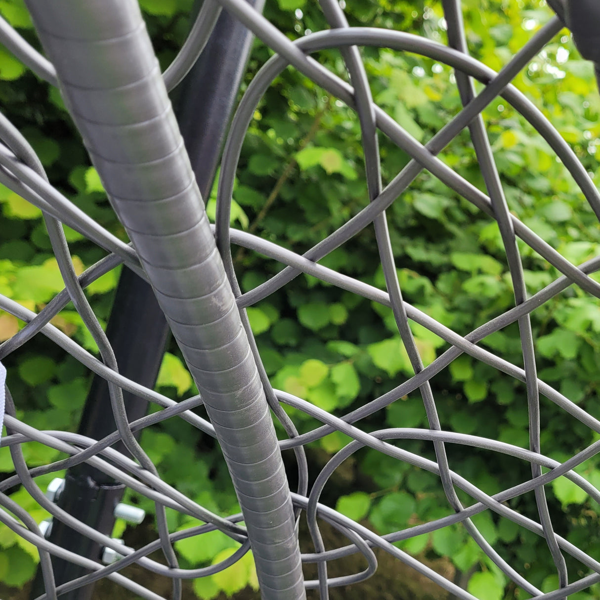 2 Polyrattan Hängesessel Schwarz