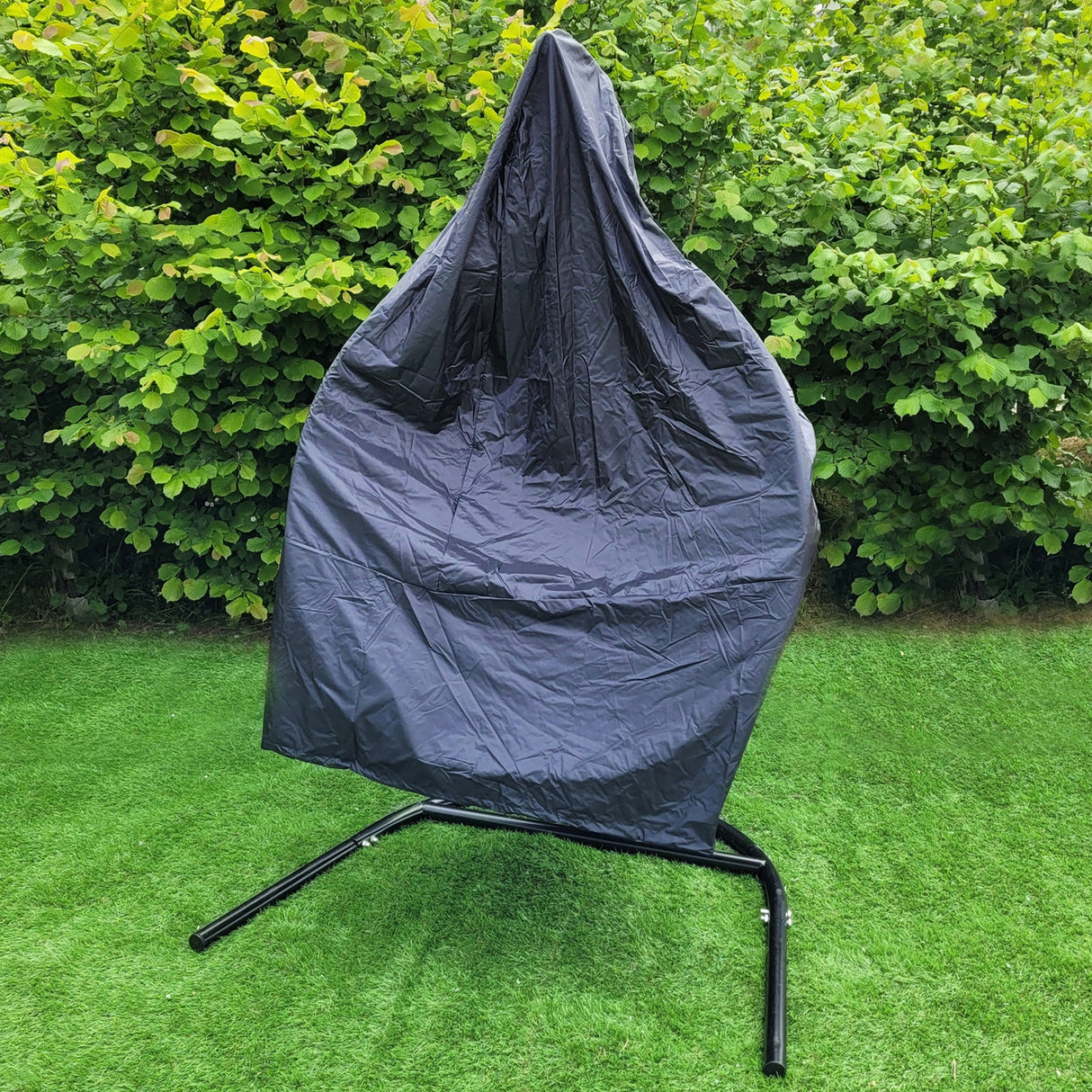 2 Polyrattan Hängesessel Schwarz