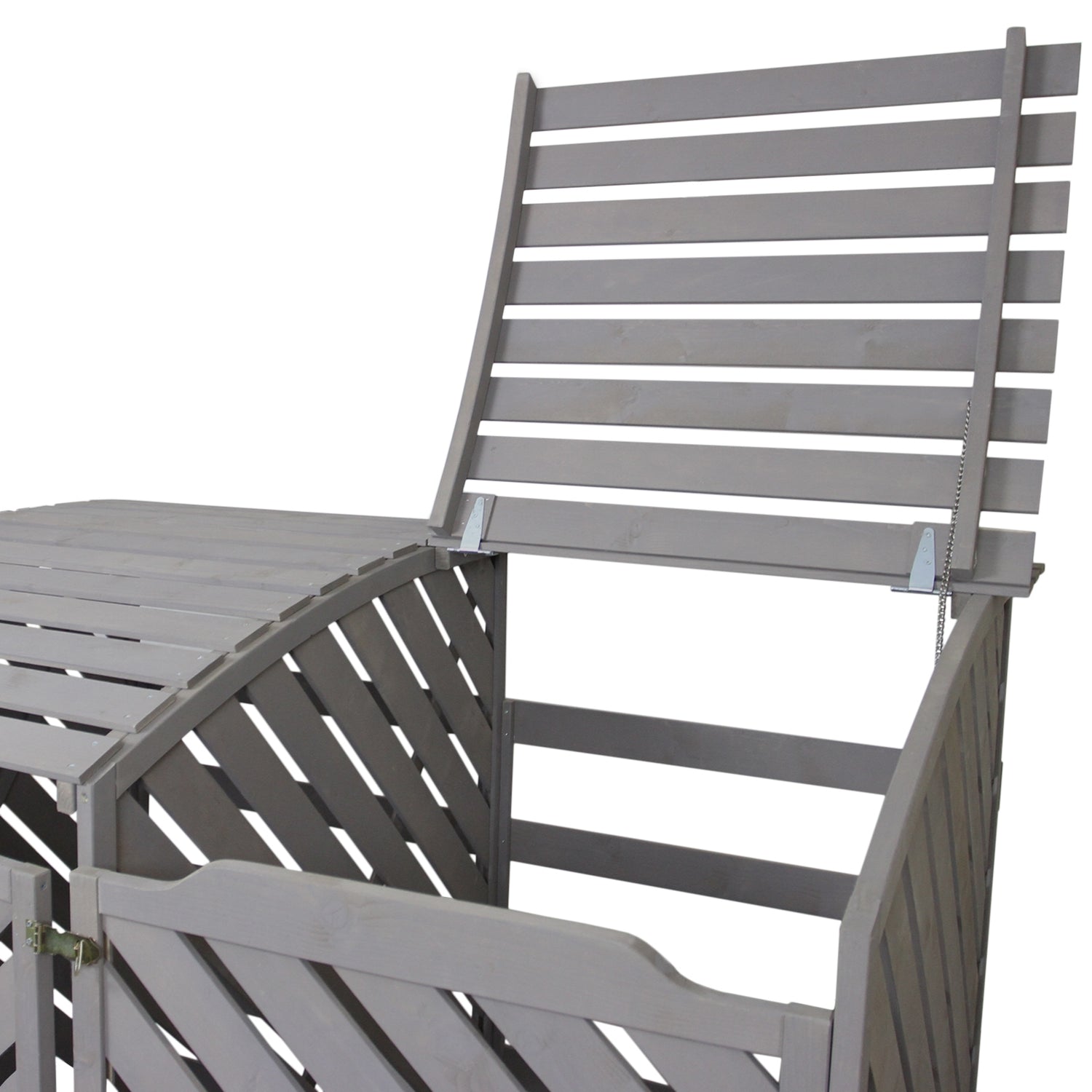 Mülltonnenverkleidung 2er Tonnen 240L - Holz grau gewaschen