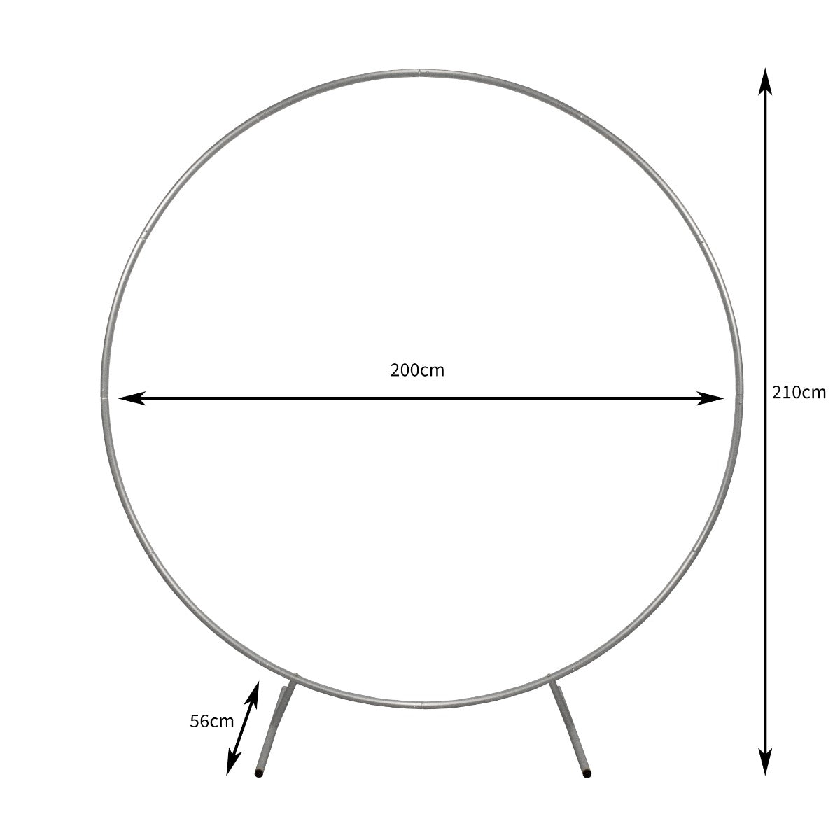 Hochzeit Ballonbogen Silber 200cm