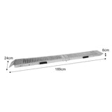Faltbare Motorradrampen aus Aluminium, 189 cm lang, 24 cm hoch, mit rutschfester Oberfläche und stabilen Griffen für sicheren Transport und Nutzung