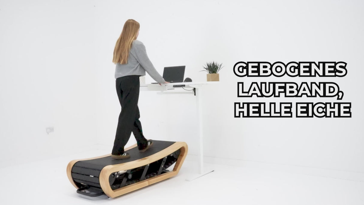 Gebogenes Holzlaufband