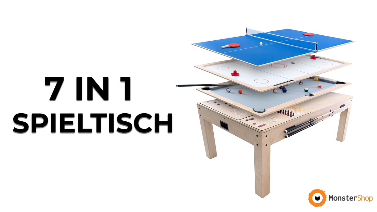 7 In 1 Spieltisch - Eiche