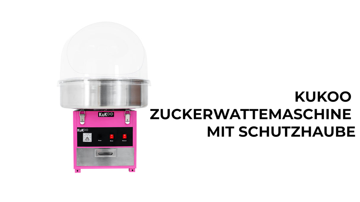 KuKoo Zuckerwattemaschine & Schutzabdeckung