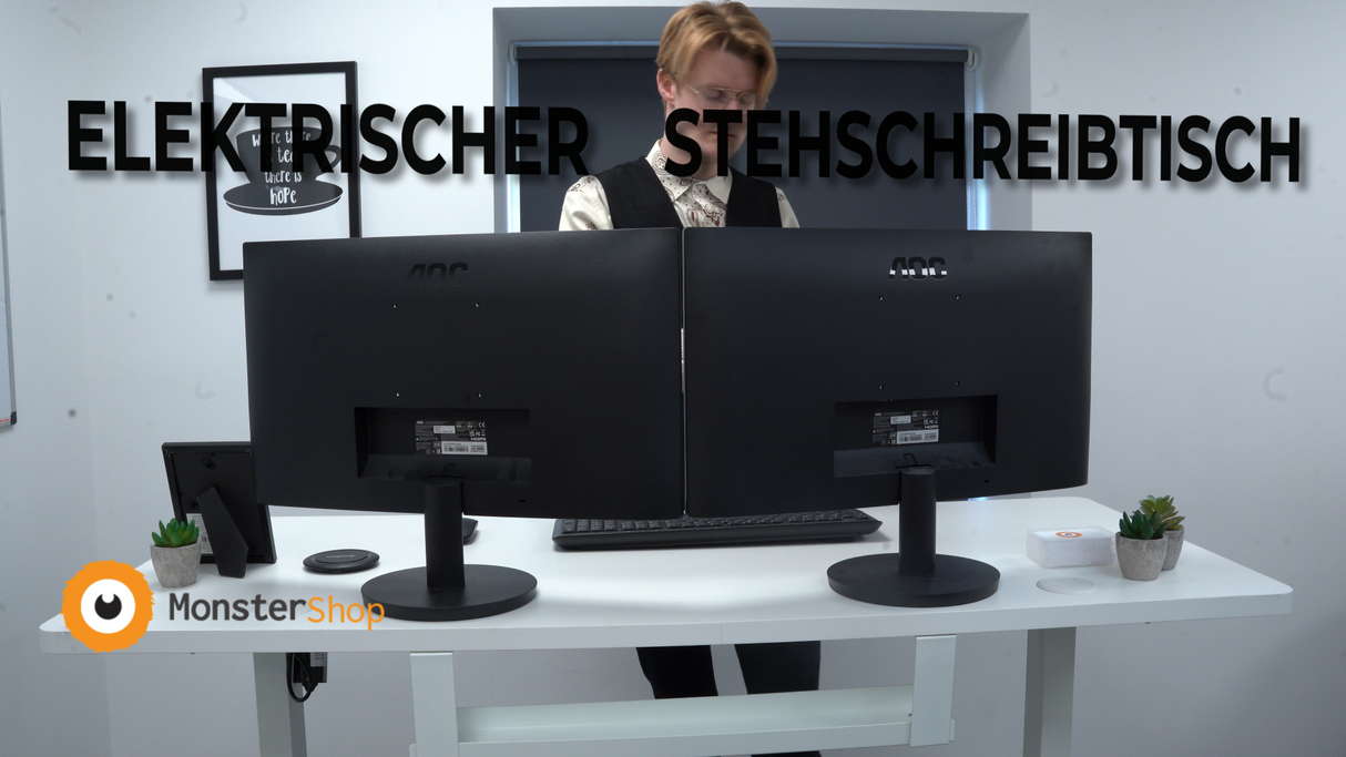 Elektrischer Stehschreibtisch mit Schublade – 160 cm x 60 cm