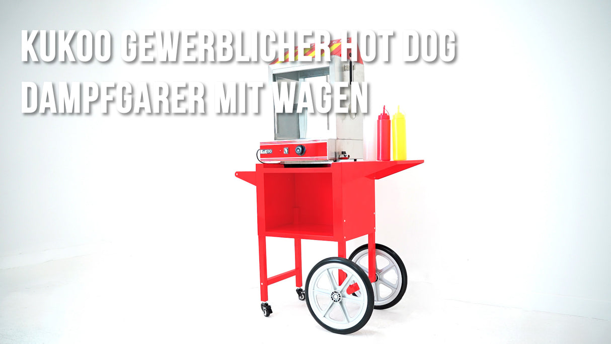 KuKoo Gastro Hot Dog Wärmer mit Wagen