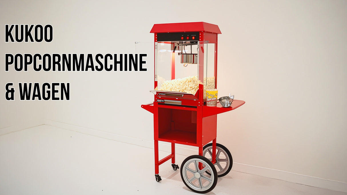 KuKoo Popcornmaschine mit Wagen 225g