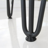4 x  Haarnadelbeine - 3 Zinken - 40.6cm hoch - 12mm stark - Schwarz