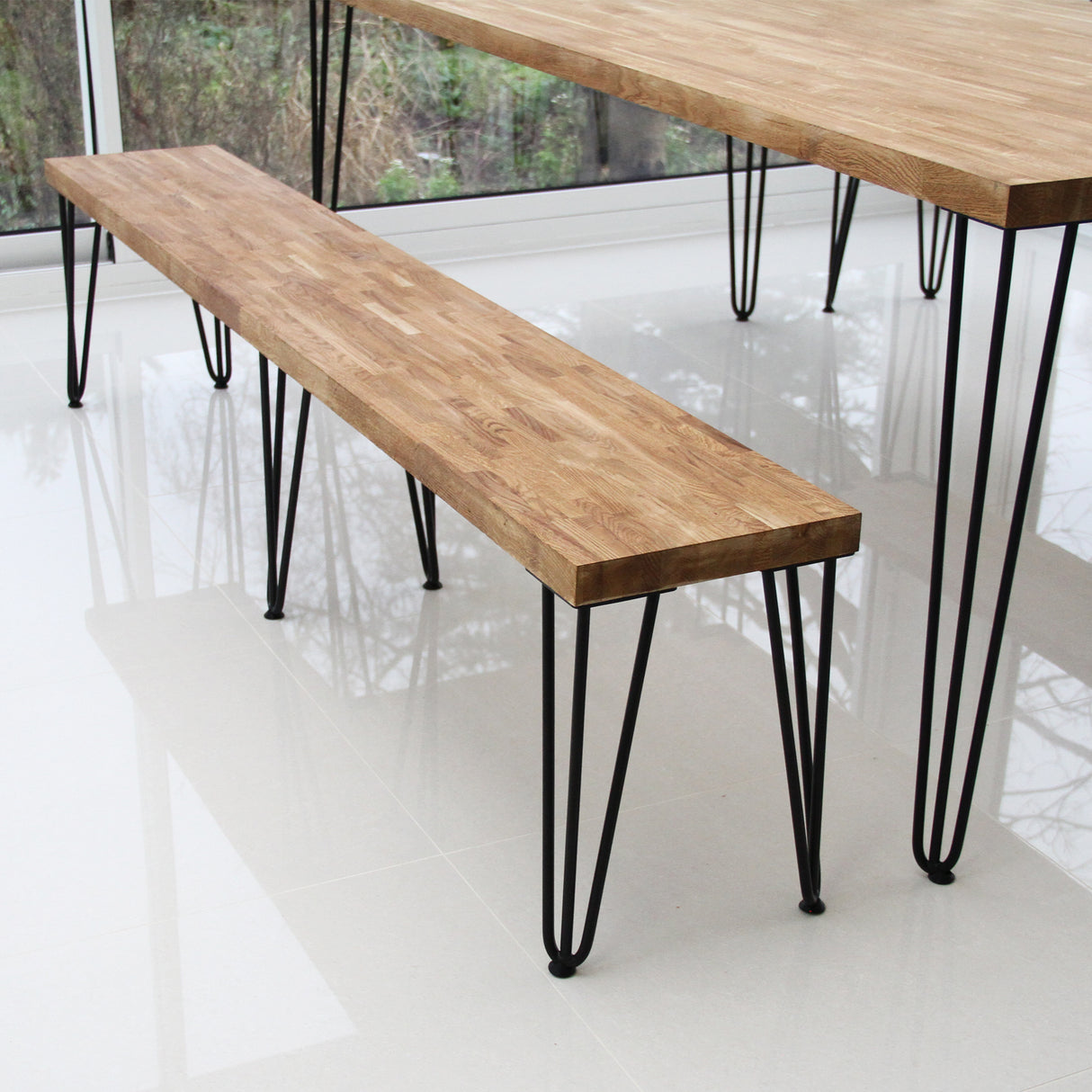 4 x  Tischbeine Hairpin Legs 71cm -Schwarz