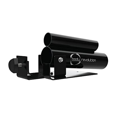 Schwarze T-Bar Row Landmine von Body Revolution, aus robustem Metall, mit glänzender Oberfläche und stabiler Halterung für effektives Training